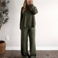 Stay Awhile Ribbed Pant Set / Olive (PREORDER EST SHIP 10.6)