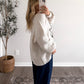 Ghost Gingham Oversized Sweater / Cream (Restocking Mid September)