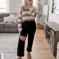 Autumn Girl Striped Sweater