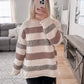 Autumn Girl Striped Sweater