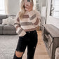 Autumn Girl Striped Sweater