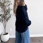 Classical Cable Knit Sweater / Navy (PREORDER: EST SHIP 11.30)