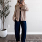 Latte Bow Knit Sweater Cardigan