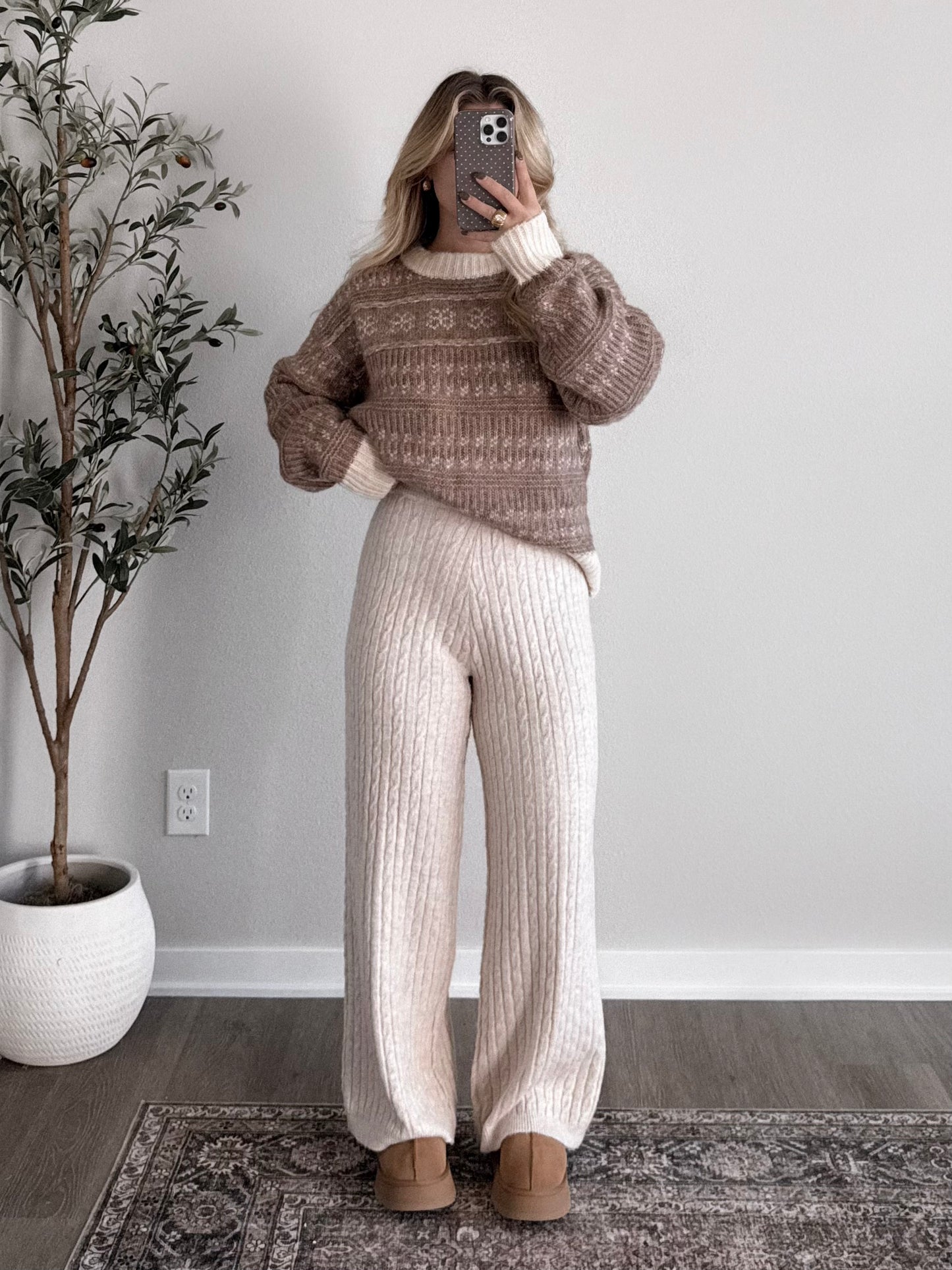 White Mocha Knit Sweater