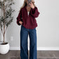 Coffehouse Zip Cardigan / Burgandy