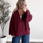 Coffehouse Zip Cardigan / Burgandy