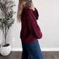 Coffehouse Zip Cardigan / Burgandy