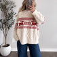 Nordic Holiday Cable Knit Sweater