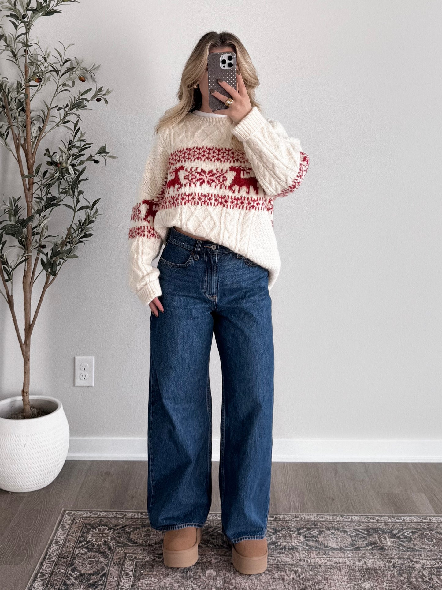 Nordic Holiday Cable Knit Sweater