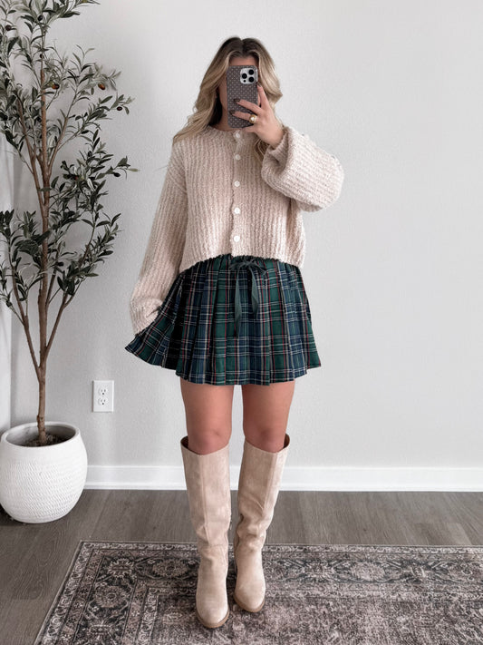 Cozy Cloud Button Cardigan / Beige