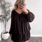 Espresso Martini Tiered Dress / Dark Brown