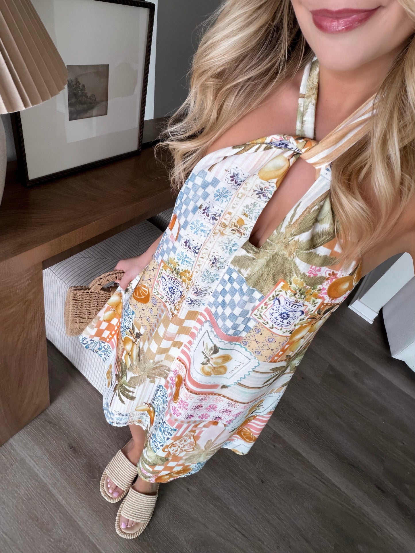 European Summer Halter Dress