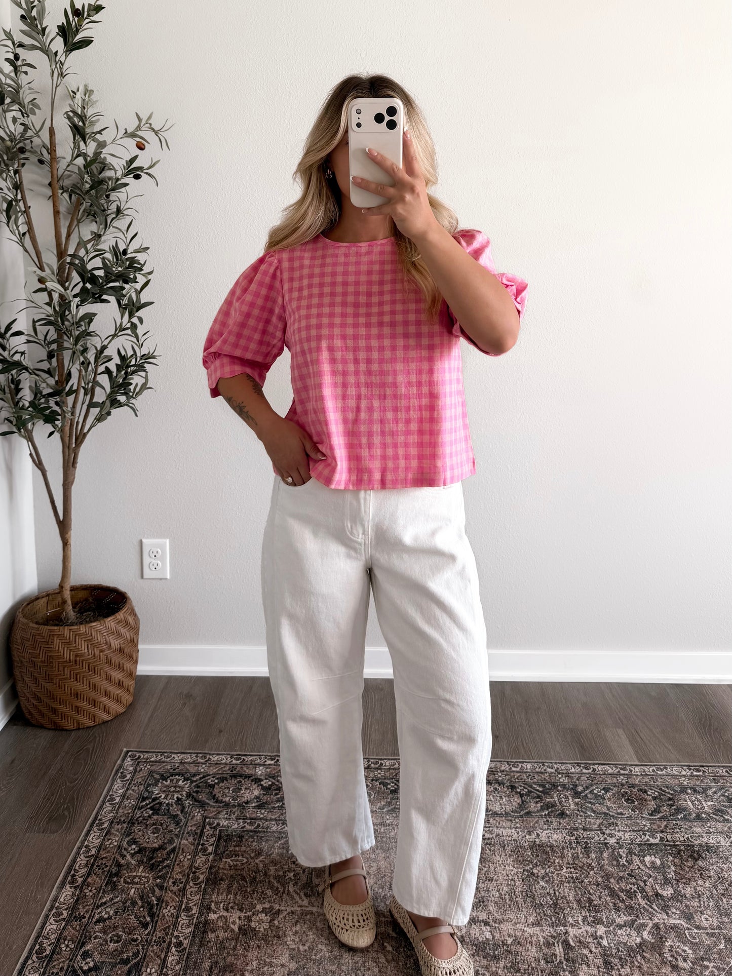 Pink Punch Gingham Top