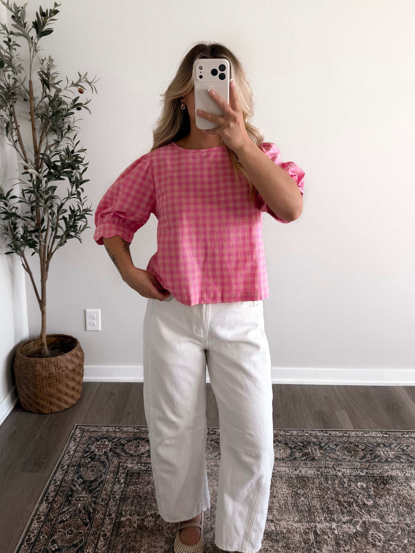 Pink Punch Gingham Top