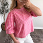 Pink Punch Gingham Top