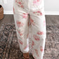 Summer Rosé Floral Barrel Jean