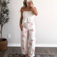 Summer Rosé Floral Barrel Jean