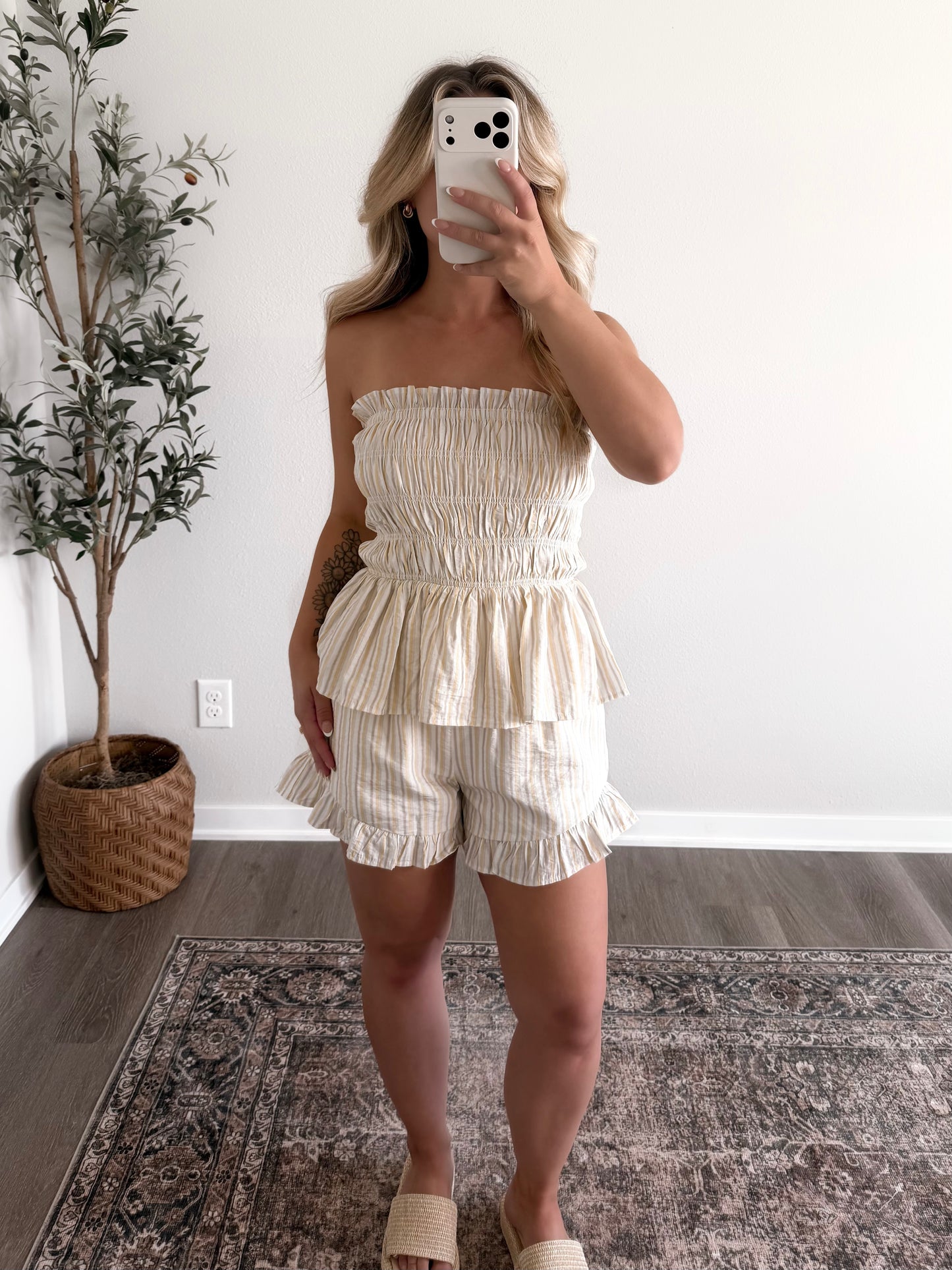 Sunny Day Striped Short Set