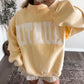 "Auntie" Oversized Mockneck Pullover