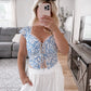 Ally Floral Eyelet Top