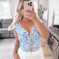 Ally Floral Eyelet Top