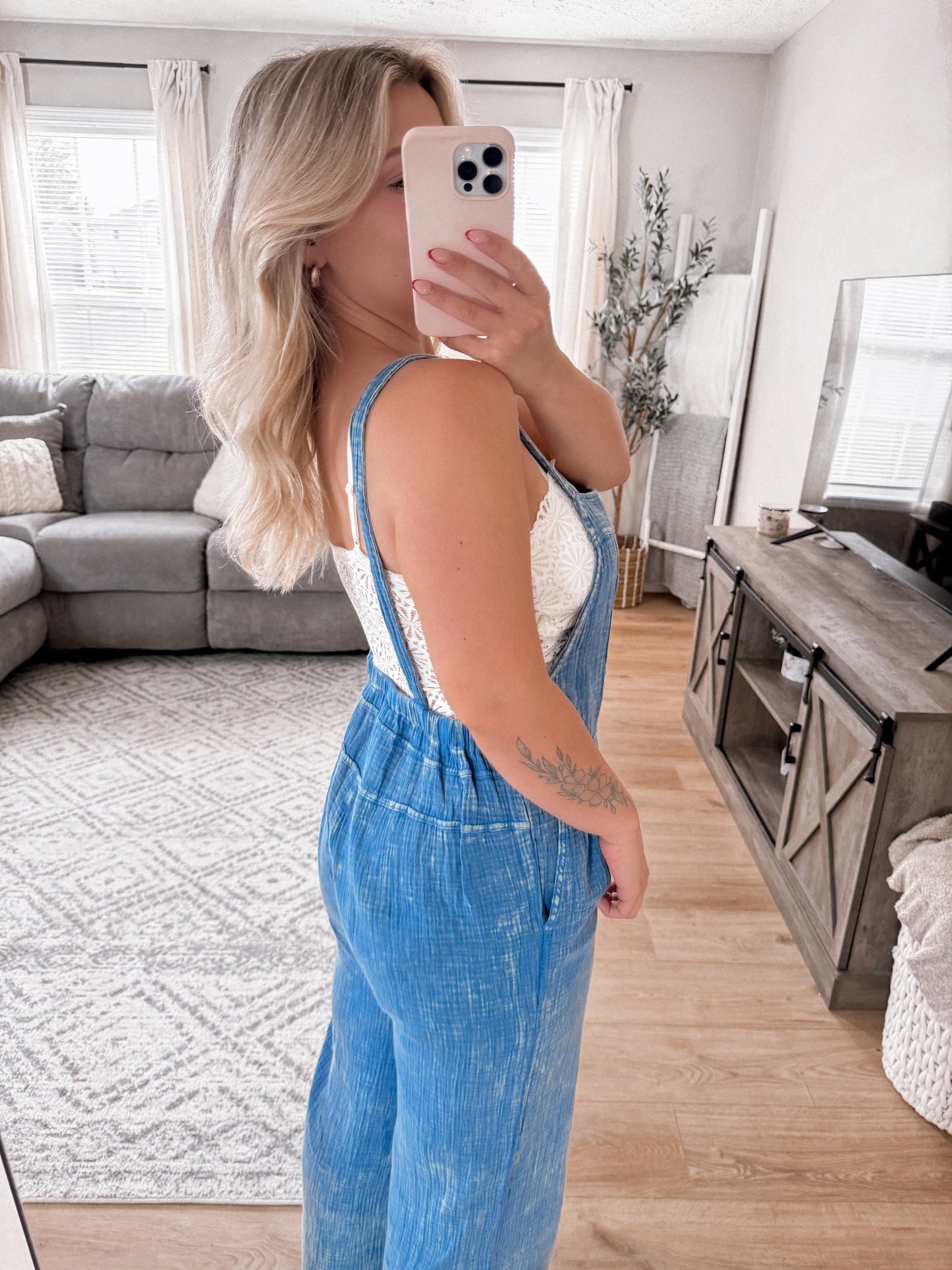 Bold In Blue Gauze Jumpsuit