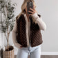 Coco Dot Sherpa Vest / Deep Brown