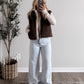 Coco Dot Sherpa Vest / Deep Brown