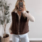 Coco Dot Sherpa Vest / Deep Brown