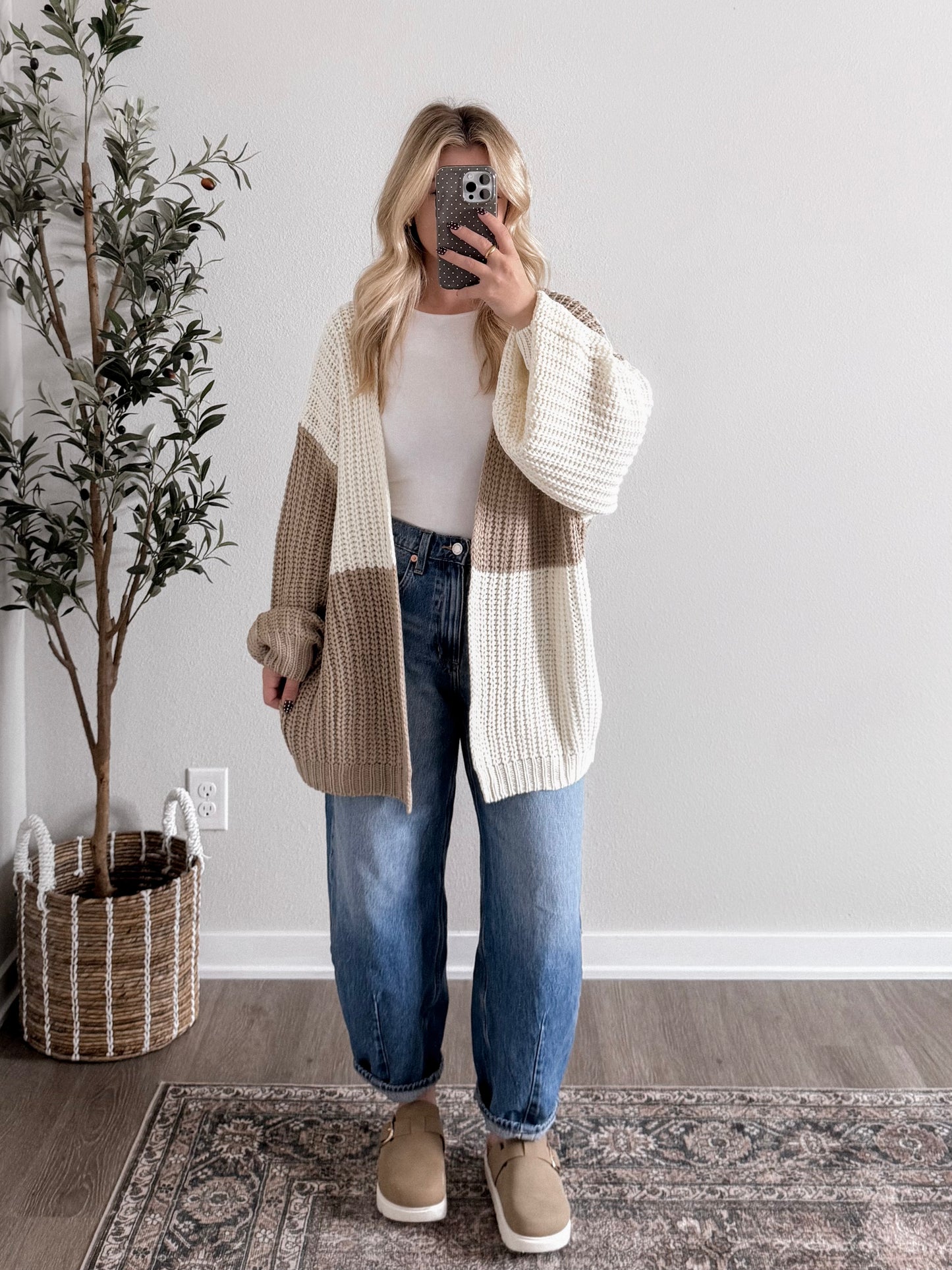 Latte Layers Colorblock Cardigan