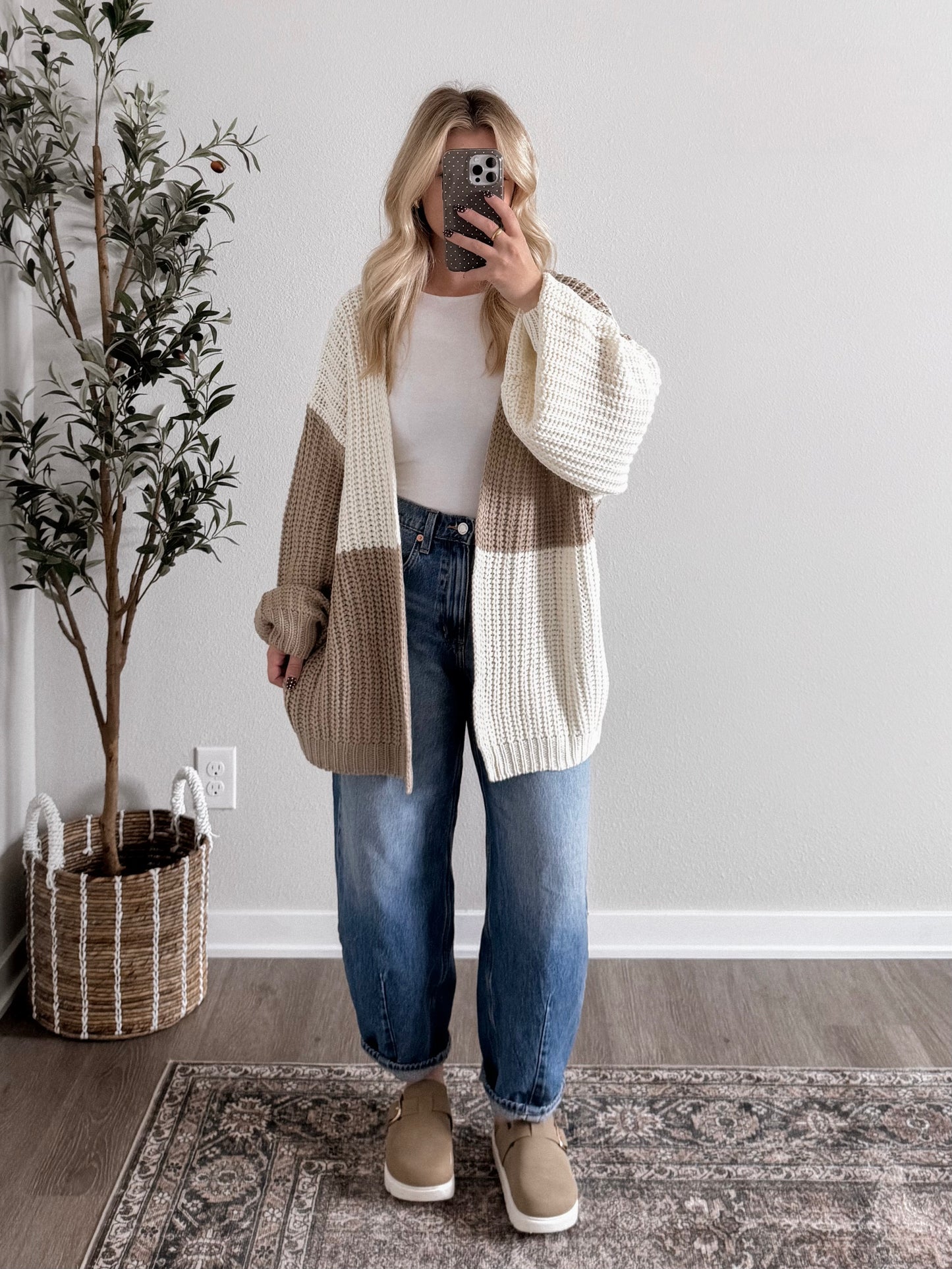 Latte Layers Colorblock Cardigan