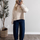 Oatmeal Chai Tie Back Sweater