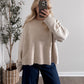 Oatmeal Chai Tie Back Sweater
