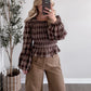 Leaves Falling Plaid Smocked Top (Restocking Soon)