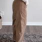 Caramel Corduroy Barrel Pants