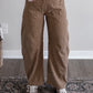 Caramel Corduroy Barrel Pants