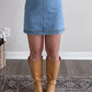 Out West Denim Mini Skirt