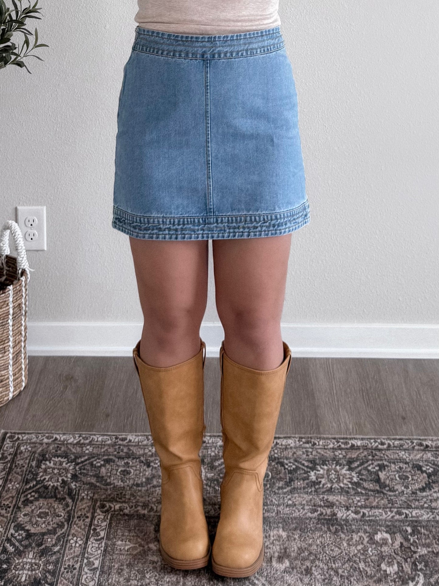 Out West Denim Mini Skirt