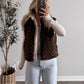 Coco Dot Sherpa Vest / Deep Brown