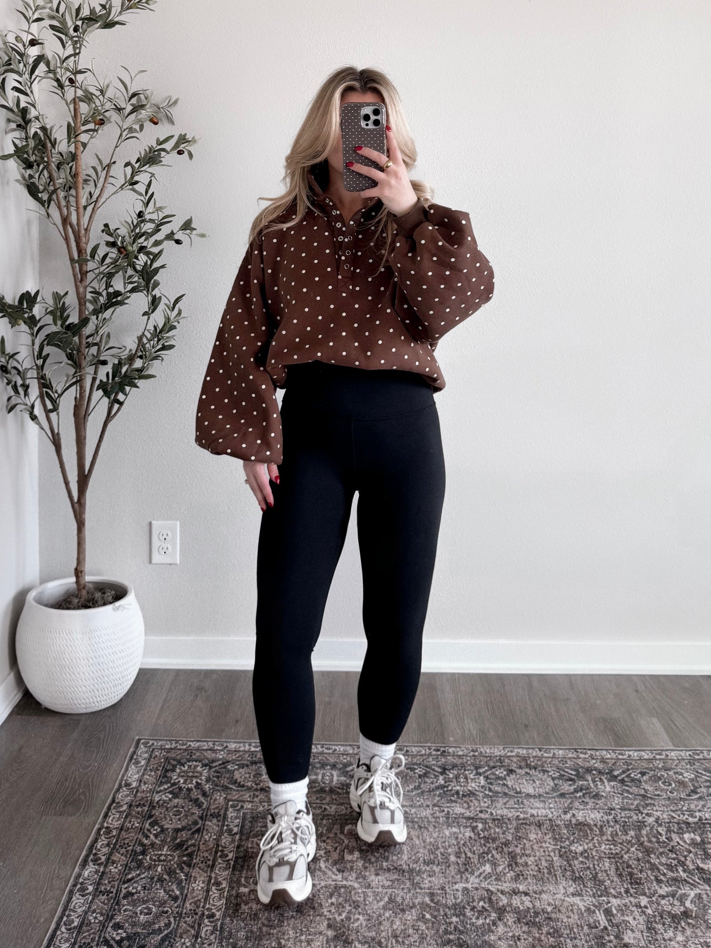 Chocolate Chip Polka Dot Pullover