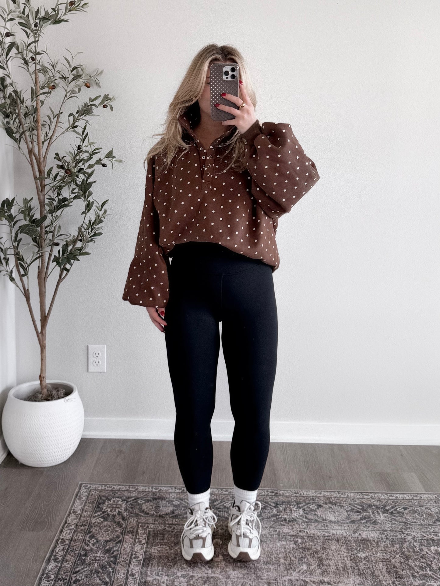 Chocolate Chip Polka Dot Pullover