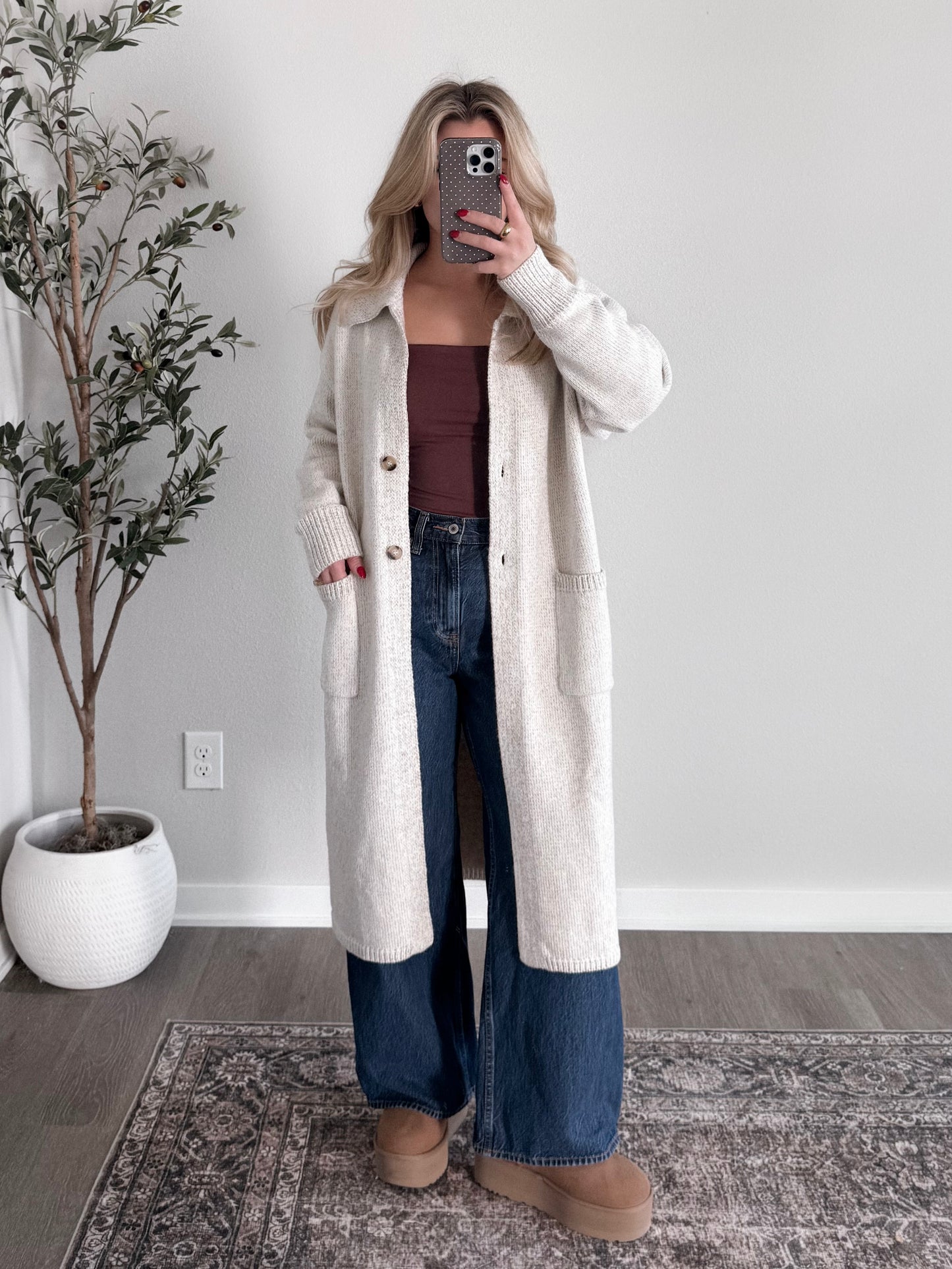 Midwinter Muse Knit Coatigan / Oat