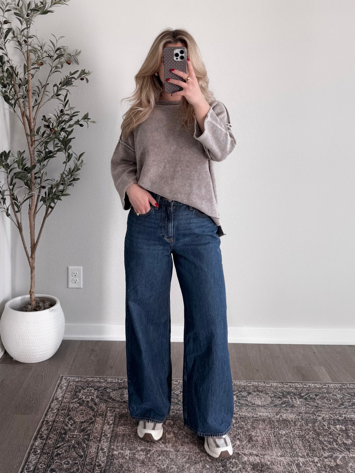 Cozy Knit Relaxed Sweater / Mocha