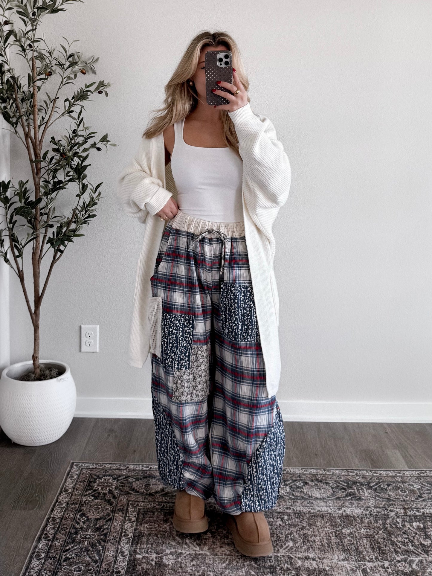 Cozy Plaid Club Jogger