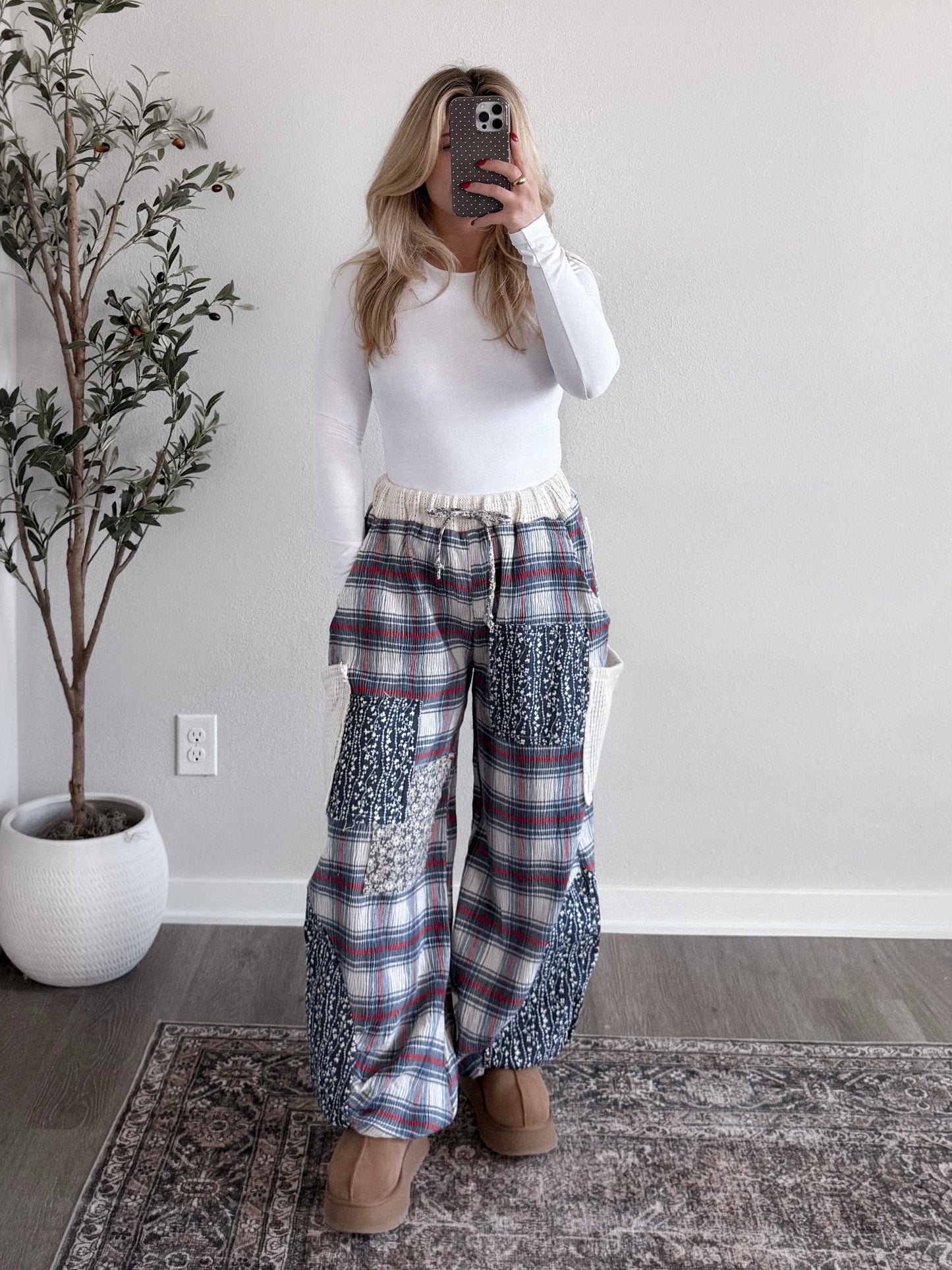 Cozy Plaid Club Jogger