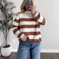 Lowen Striped Knit Sweater / Brown