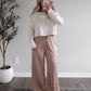 Élan Satin Wide Leg Pant / Neutral Final Sale