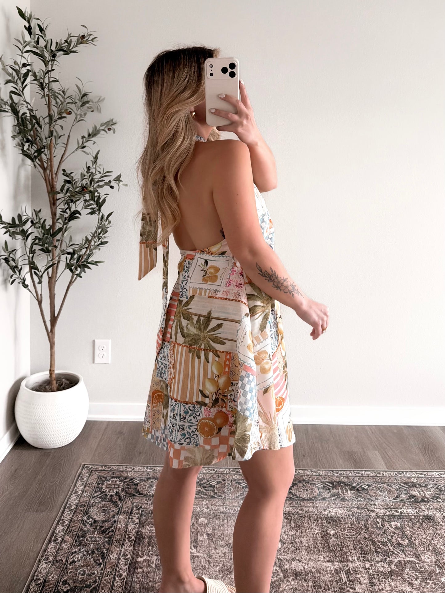European Summer Halter Dress