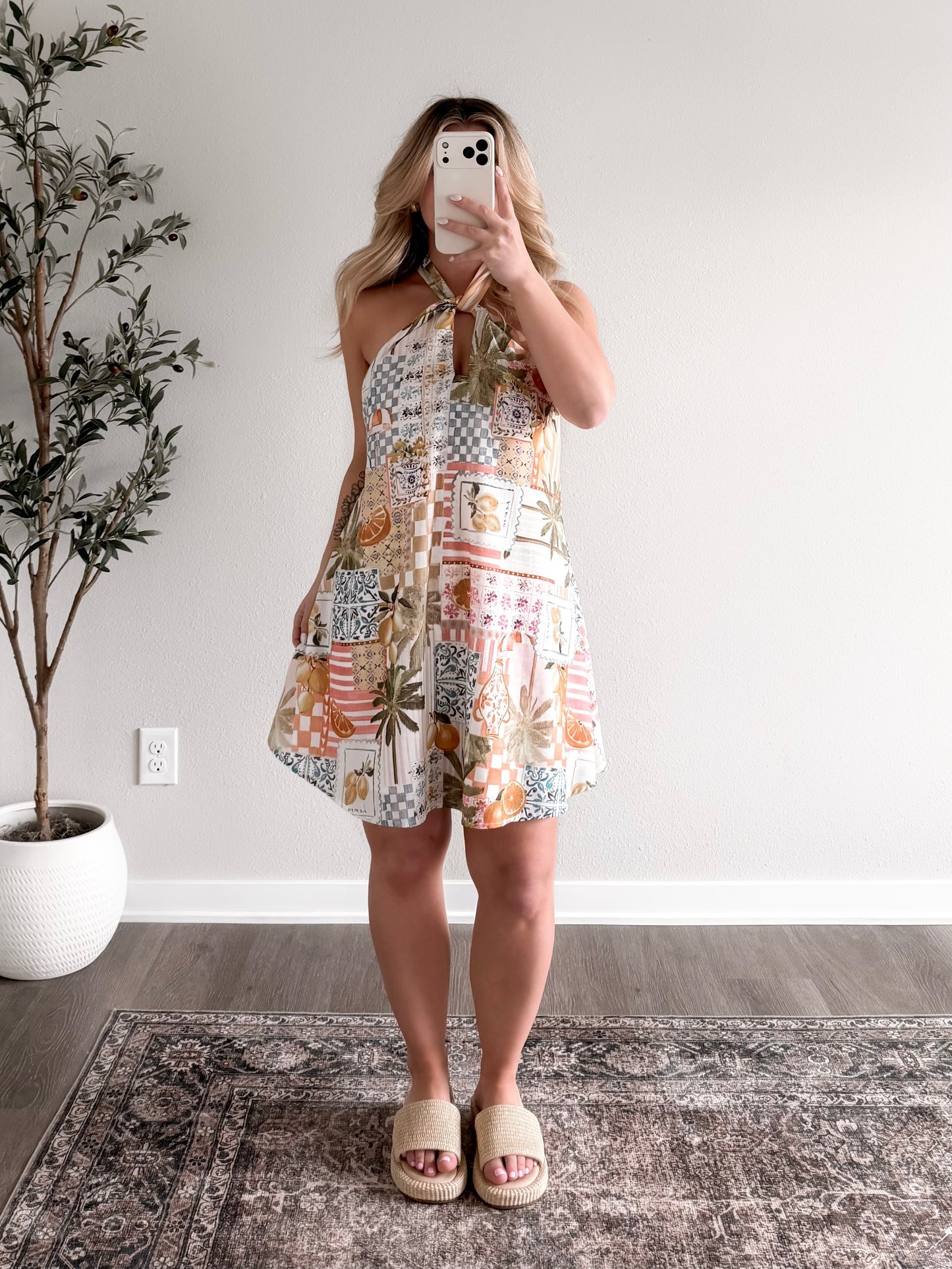 European Summer Halter Dress