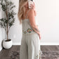 Spring Bloom Embroidered Pant Set